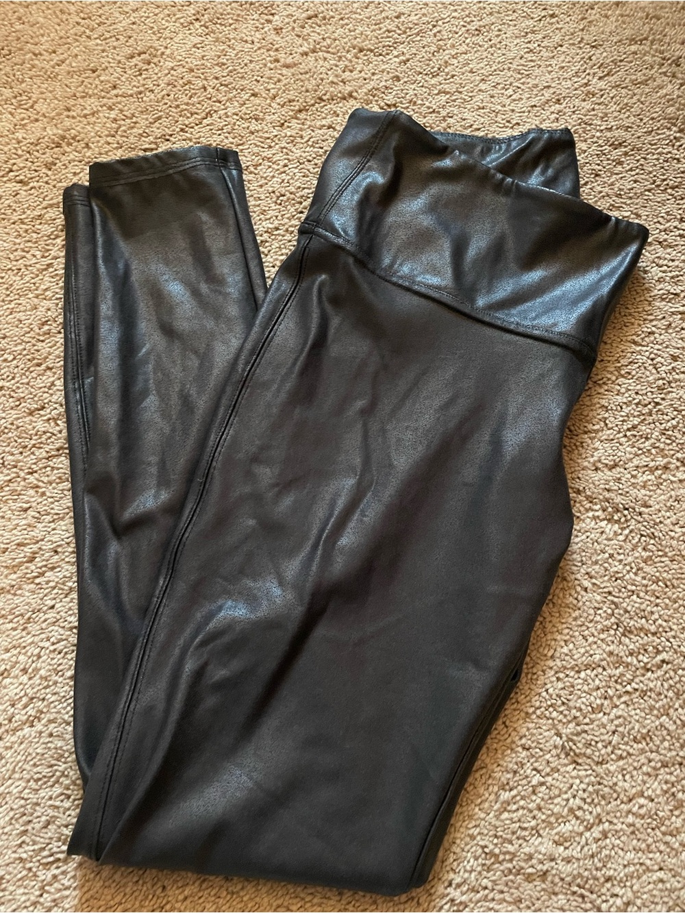 Time and Tru Black Faux Leather Leggings